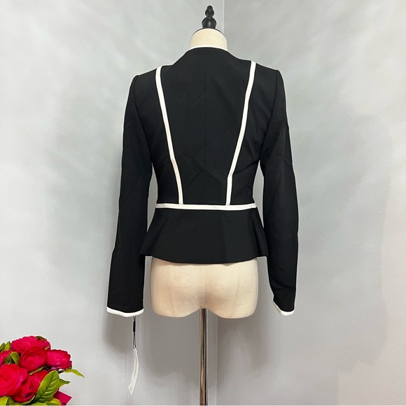 Calvin Klein Long Sleeves Jacket/ Blazer W/ Cream Piped Details - Duplicate - Picture 10 of 14